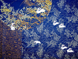 Jiyufu - Viewing the moon Rabbit Navy  - Furoshiki - 118 x 118 cm