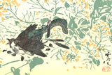 Kawanabe Kyosai - Hebi to Suzume (Snakes and sparrows) - Free Shipping
