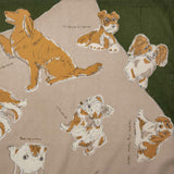 Asayama Misato - Dogs  97 x 97 cm Furoshiki (Japanese Wrapping Cloth)
