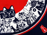 Kenema - Maneki-neko  猫手まねき - Furoshiki 50 x 50 cm