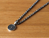 Saito - Heart Sutra Extra Small Round Shape Silver Pendant Top (Silver 950)