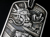 Saito - Rise Dragon - R & Tiger Silver 950 Pendant