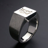 Saito - Old English Initial Silver Ring (Silver 925)