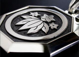 Saito - Family Crest Type - Octagon shape Pendant top Silver 925 Size XL