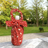 Konomi - Honeycomb Furoshiki Red  50 x 50 cm  (Japanese Wrapping Cloth)