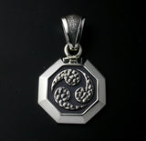 Saito - Octagon Shape Mitsudomoe Silver Pendant Top(Silver 950)