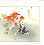 Tsuchiya Rakuzan - Kingyo ni Medaka (Goldfish with Medaka) - Free Shipping　
