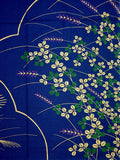 Kyoto Noren (Doorway curtain) 85 cm X 90 cm - Yamatori Akikusa Navy - Free Shipping