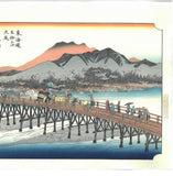 Utagawa Hiroshige - Sanjō Ōhashi at Keishi (The Fifty-three Stations of the Tokaido)  Unsodo Edition - Free shipping