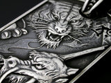 Saito - Rise Dragon-L & Tiger Silver 950 Pendant Top