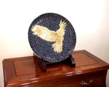 Fujii Kinsai Arita Japan - Tetsuyu Golden Falcon Ornamental plate 39.00 cm  - Free Shipping