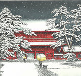 Kawase Hasui - #HKS-10   Yuki no Zojoji (Zojoji Temple in Snow) - Free Shipping