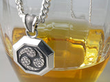 Saito - Octagon Shape Mitsudomoe Silver Pendant Top(Silver 950)