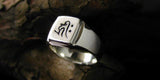 Saito - Buddha in Sanskrit Characters (Bonji) Silver Ring　