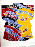 Jiyufu - Kimono No Ichimatsu Red - Furoshiki - 118 x 118 cm