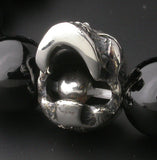 Saito - Skull (Silver 925) w/Bonji with Onyx Rosary　