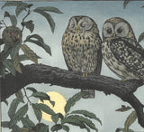 Yoshida Toshi - #017001 Fukuro (Two Owls) - Free Shipping