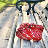 Konomi - Honeycomb Furoshiki Red  50 x 50 cm  (Japanese Wrapping Cloth)