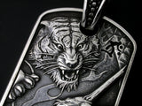 Saito - Rise Dragon-L & Tiger Silver 950 Pendant Top