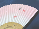 Traditional handcrafted Kyoto Ladies' Sensu - #224 Goldfish - Pink