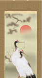 Sankoh Kakejiku - 37C1-001 - Sho Chiku Bai Tsuru Kame (Pair of Cranes & Pine, Bamboo, and Plum) - Free Shipping