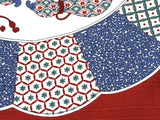 Imari - Imari Gourd plate Vermilion 伊万里 綿 小 風呂敷 約50cm 【ひょうたん絵皿/朱】 - Furoshiki (Japanese Wrapping Cloth) 50 x 50 cm