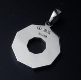 Saito - Nine Letters Mantra (Kuji-Kiri) (九字切り) Silver Pendant Top (Silver 950)