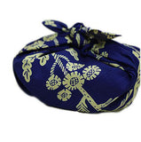 Omotenashi -  Double-Sided Dyeing Kiku (Chrysanthemum) Navy 菊／群青色（ぐんじょういろ） - Furoshiki (Japanese Wrapping Cloth)