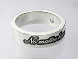 Saito - Posy Silver 950 Ring - " No matter how much time goes by, I love you. "