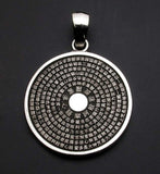 Saito - Heart Sutra Round Shape Silver Pendant Top (Silver 950)