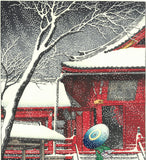Kawase Hasui - #HKS-1  Ueno Kiyomizudo no Yuki (Snow at Ueno Kiyomizudo) - Free Shipping
