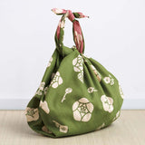 Omotenashi -  Double-Sided Dyeing Bara (Rose) Green/Pink 薔薇（ばら）／草色（くさいろ）- Furoshiki (Japanese Wrapping Cloth)