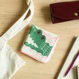 Kata Kata  soft towel 100% cotton - Wani (Crocodile)  Pink   25 x 25 cm