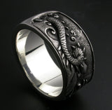 Saito - Rise Dragon in the Sea Silver Ring (Silver 925)