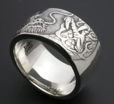 Saito - Rise Dragon W/Bonji Silver Ring (Silver 950)