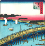 Utagawa Hiroshige - No.059 Ryōgoku Bridge and the Great Riverbank - One hundred Famous View of Edo - Free shipping