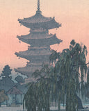 Yoshida Toshi - #014202  Pagoda in Kyoto - Free Shipping