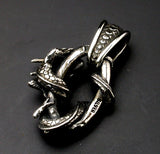 Saito - Rise Dragon W/Chakra Silver Pendant Top (Silver 925)