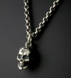 Saito - Skull Silver Pendant top w/ Bonji (Silver 925)