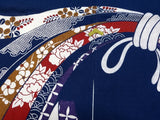 Kyoto Noren (Doorway curtain) 85 cm X 150 cm - Noshime  - Navy - Free Shipping