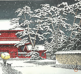 Kawase Hasui - #HKS-10   Yuki no Zojoji (Zojoji Temple in Snow) - Free Shipping