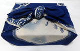 Maruwa - Rabbit picture-painted plate (Navy) - Furoshiki (Japanese Wrapping Cloth) 50 x 50 cm