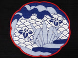 Maruwa - Imari Komon Ezara Black　伊万里 綿 風呂敷 約100cm 【小紋絵皿】黒　 - Furoshiki 100 x 100 cm