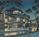 Asano Takeji - TA18 Kiyamachi  浅野竹二木版画 TA18 木屋町 - Free Shipping