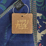 Hitsuji no Atelier - Peacock  103 X 103 cm   100% Wool   (Japanese Wrapping Cloth)