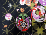 Yu-Soku -  Shippo to Shiki (Treasure of Seven w/ Four Seasons)  七宝と四季  - Furoshiki (Japanese Wrapping Cloth)