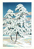 Kawase Hasui - #HKS-5  Matsu no Yuki Hare (Pine Tree after Snow) - Free Shipping