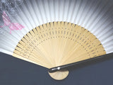 Traditional handcrafted Kyoto Ladies' Sensu - #231 Butterfly - Black