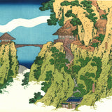 Katsushika Hokusai - #004 - Kumonokakehashi Bridge at Gyodozan Ashikaga (足利行動山 くものかけはし 栃木) - Free Shipping