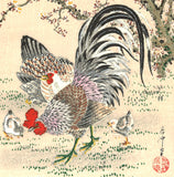 Ito Jakuchu - Bijyu shin Kei zu (Japanese Chickens & Plum Tree) - Free Shipping